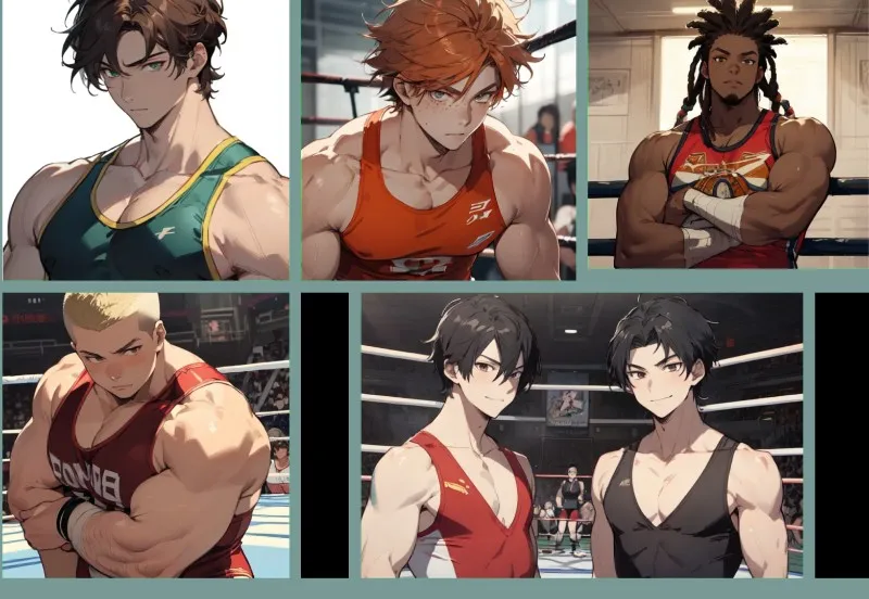 Horny wrestling team