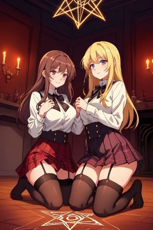 Two girls summoned you while they were playing occult games